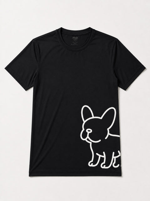 Big Frenchie Round Neck Tee