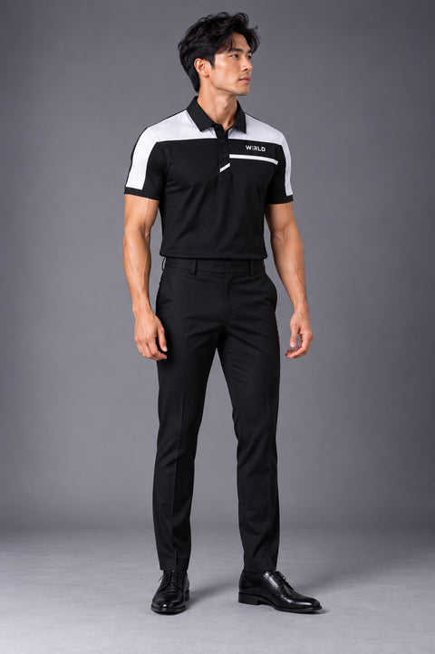 Colour Block Polo Tee