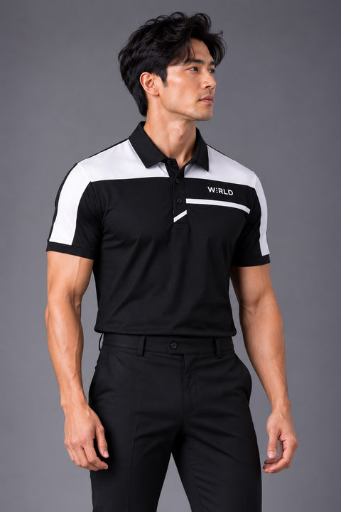 Colour Block Polo Tee