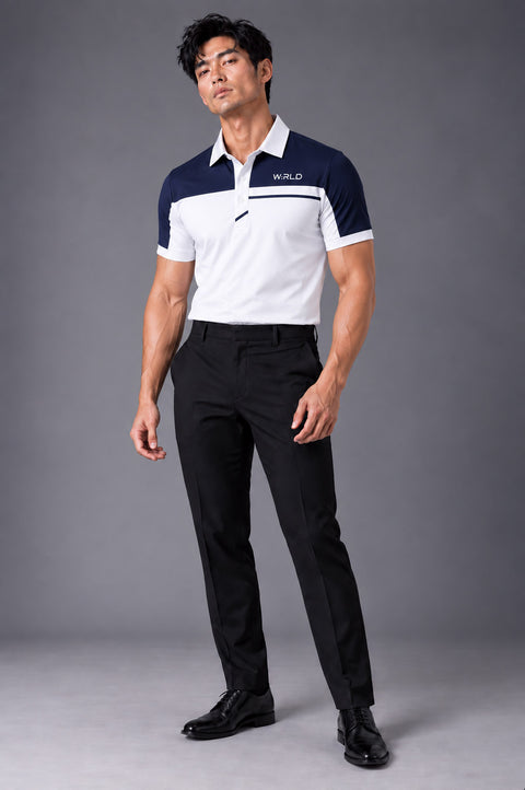 Colour Block Polo Tee