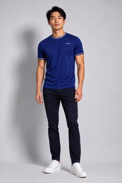 Topstitch Round Neck Tee
