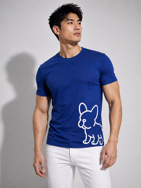 Big Frenchie Round Neck Tee