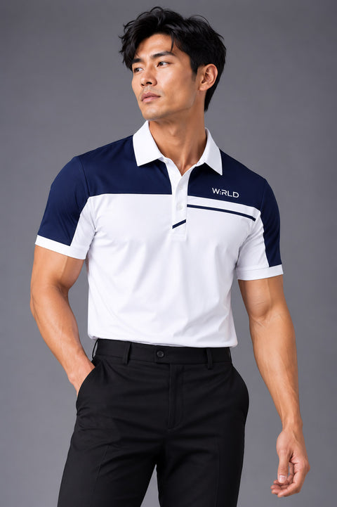 Colour Block Polo Tee