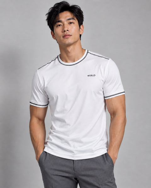 Topstitch Round Neck Tee