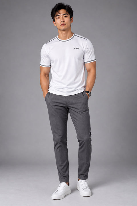 Topstitch Round Neck Tee